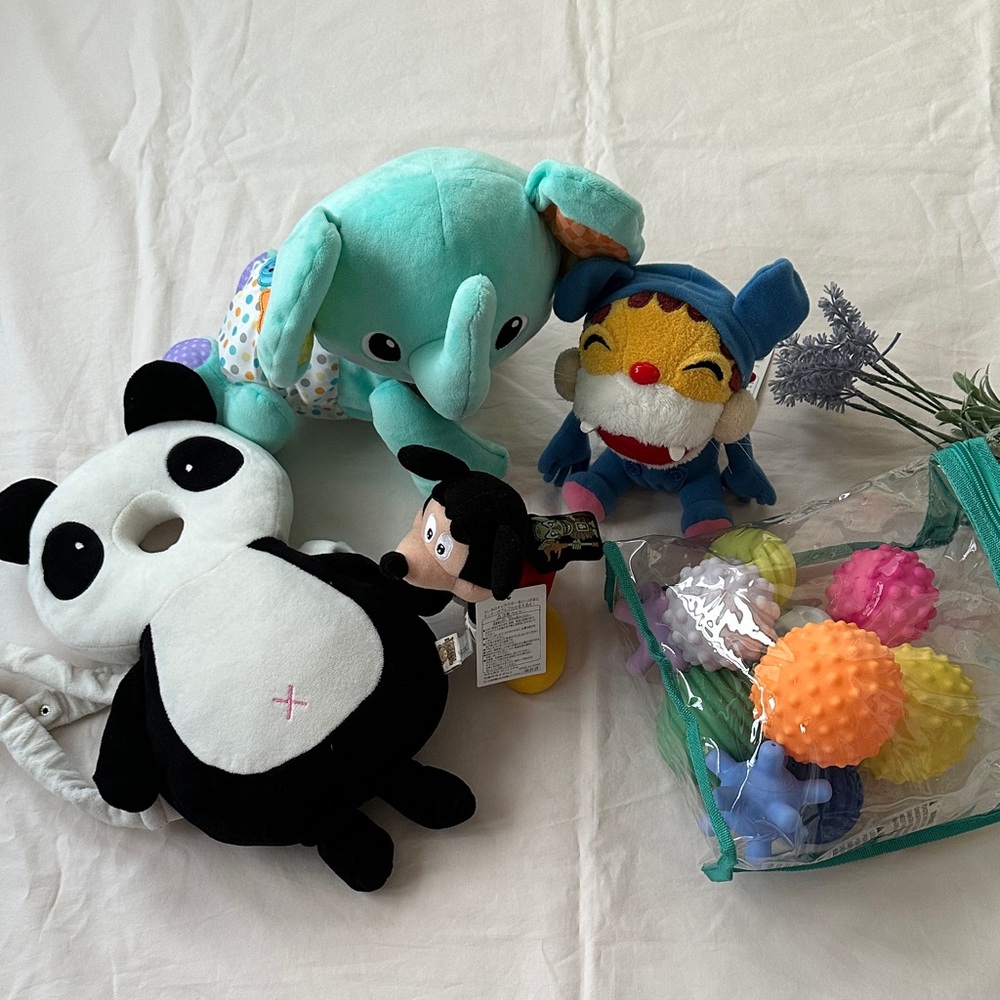 Colorful Plush Toy Set for Kids
